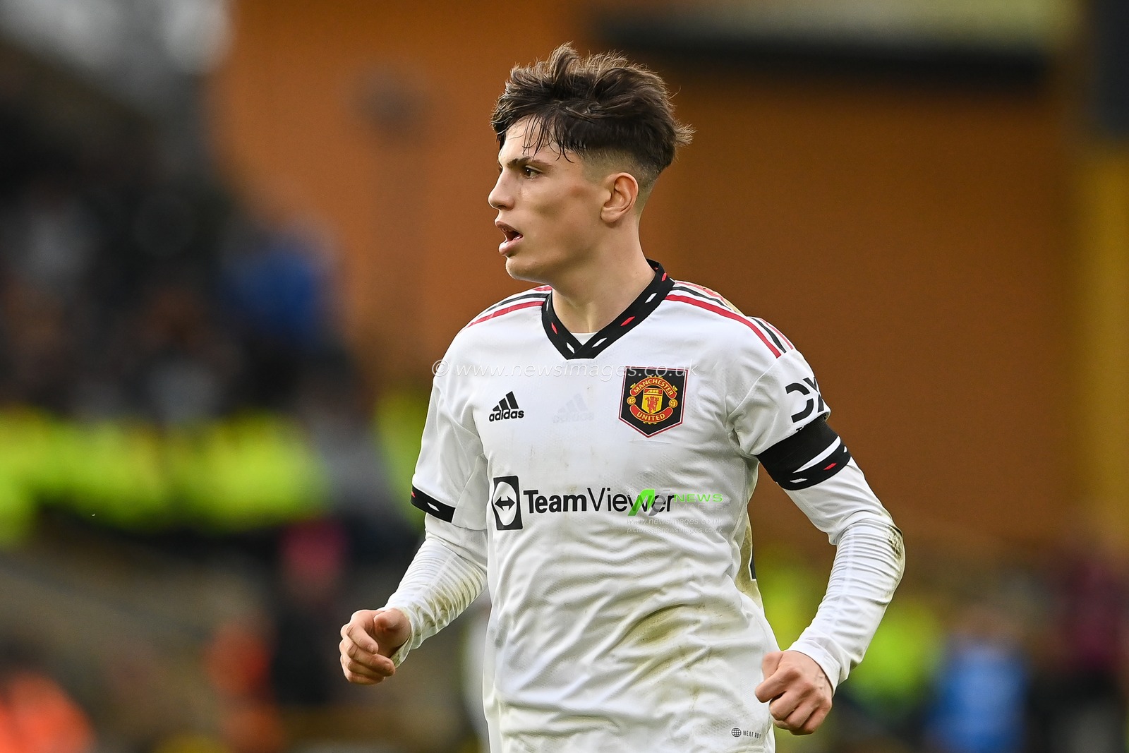 Alejandro Garnacho #49 of Manchester United during the Premier League match Wolverhampton Wanderers vs Manchester United at Molineux, Wolverhampton, United Kingdom, 31st December 2022

(Photo by Craig Thomas/News Images)