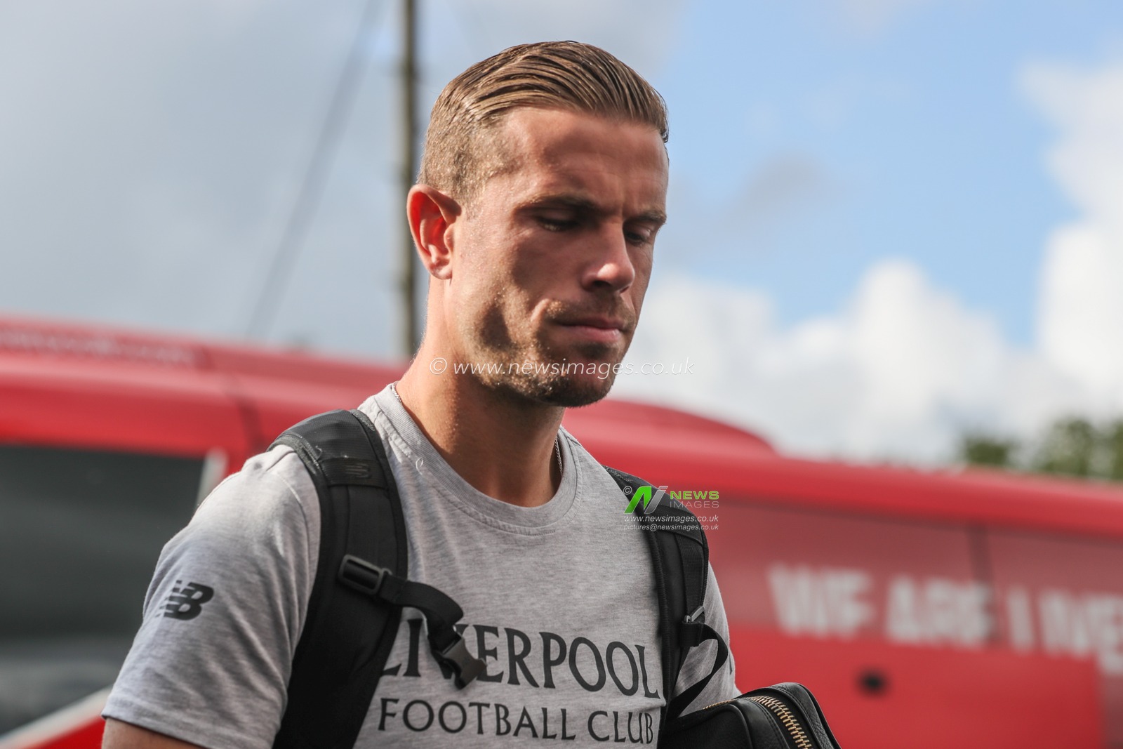 31st August 2019, Turf Moor, Burnley, England ; Premier League Football, Burnley vs Liverpool : Jordan Henderson (14) of Liverpool arrives at Turf Moor

Credit: Mark Cosgrove/News Images

English Football League images are subject to DataCo Licence