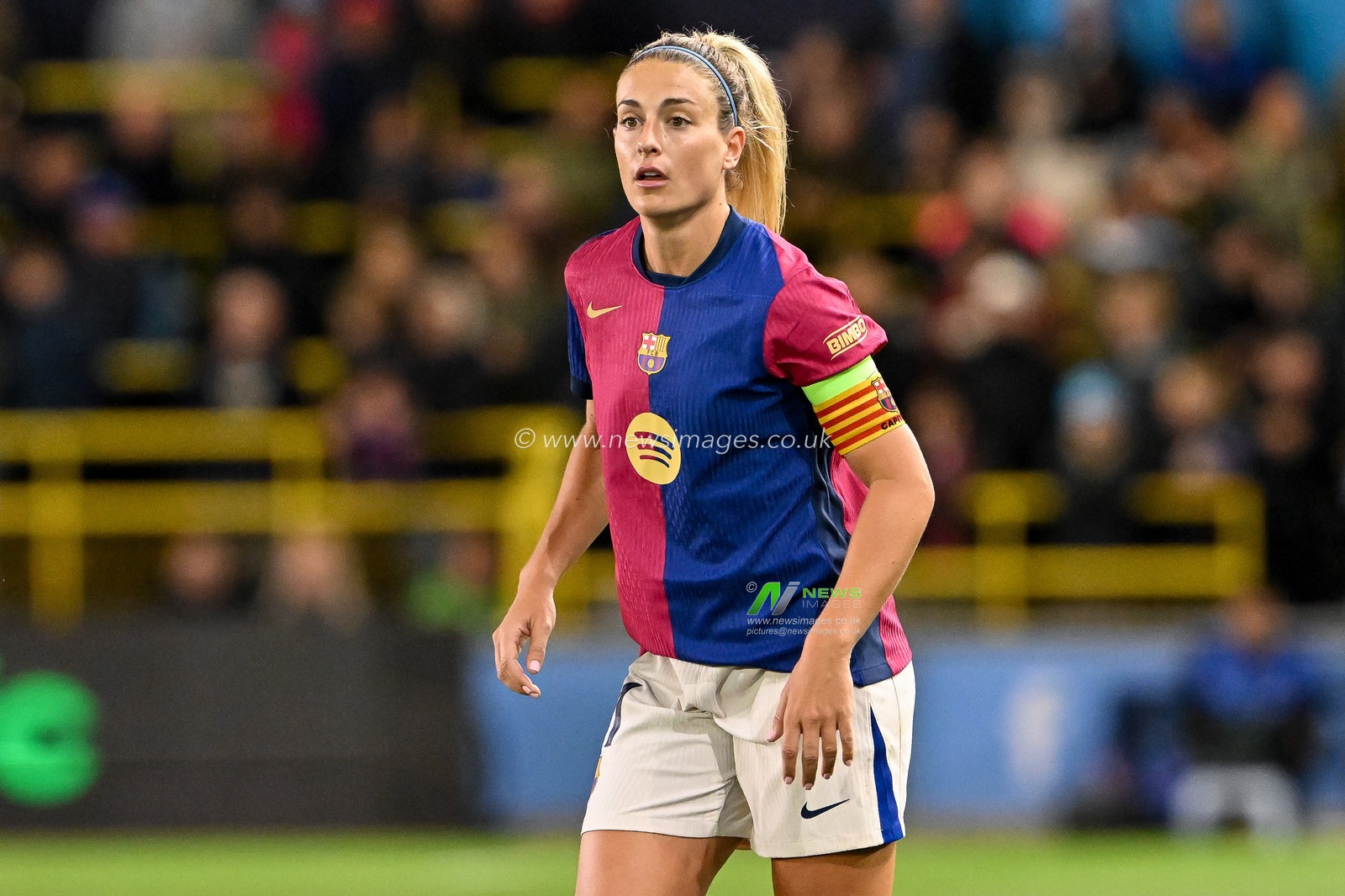 Alexia Putellas of Barcelona FemenÃ­ looks on during the UEFA Women's Champions League match  - Group D - Manchester City vs Barcelona at Manchester City Academy Stadium, Manchester, United Kingdom, 9th October 2024

(Photo by Cody Froggatt/News Images)
