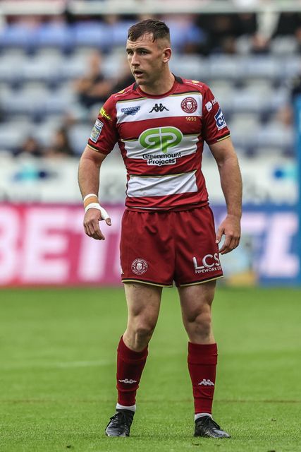 Harry Smith of Wigan Warriors during the Betfred Super League round 20 match Wigan Warriors vs Catalans Dragons at The Brick Community Stadium, Wigan, United Kingdom, 25th July 2025

(Photo by Alfie Cosgrove/News Images)