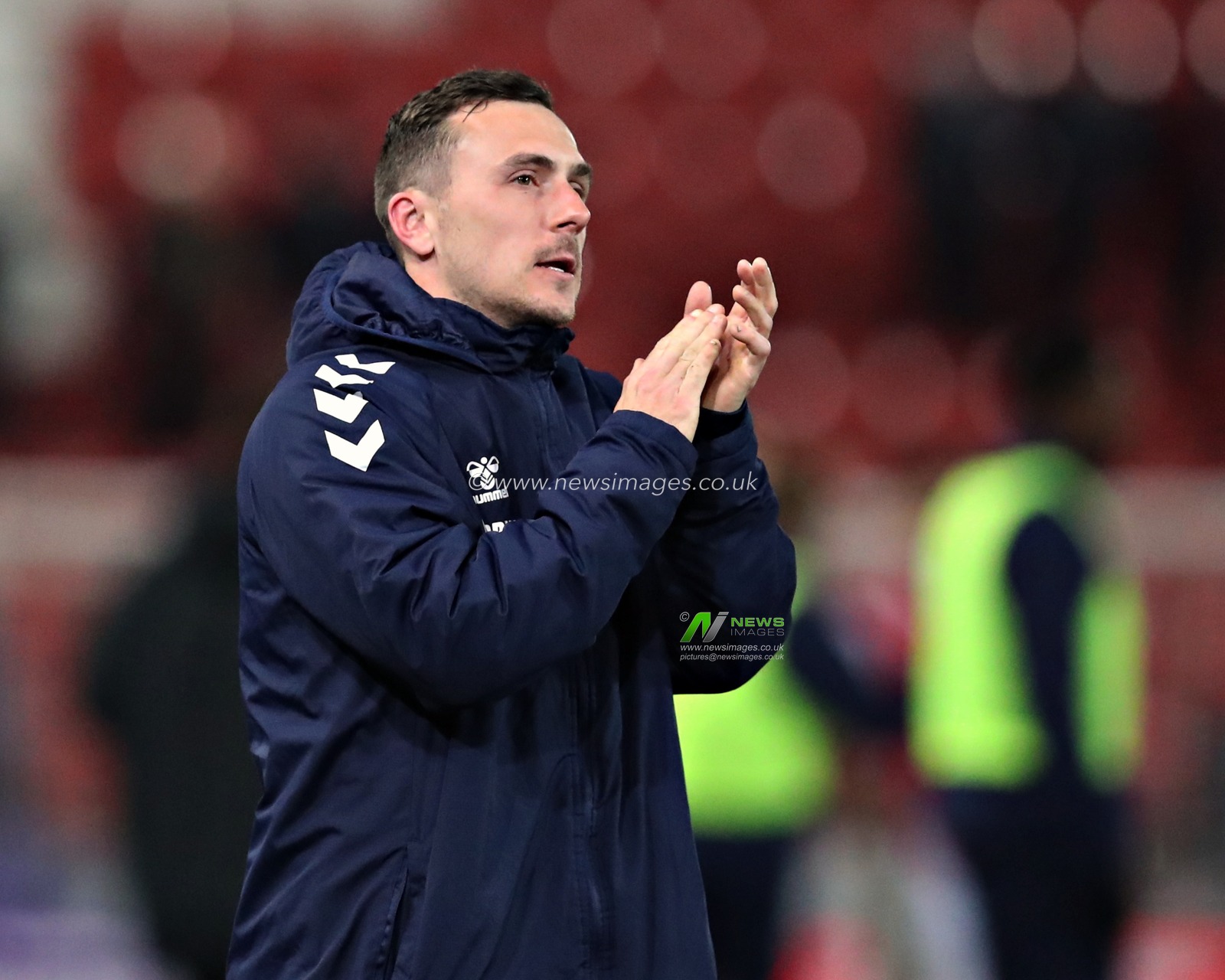 Josh Scowen of Wycombe Wanderers applauds the fans after the Sky Bet League 1 match Rotherham United vs Wycombe Wanderers at New York Stadium, Rotherham, United Kingdom, 18th March 2025

(Photo by Sam Eaden/News Images)
