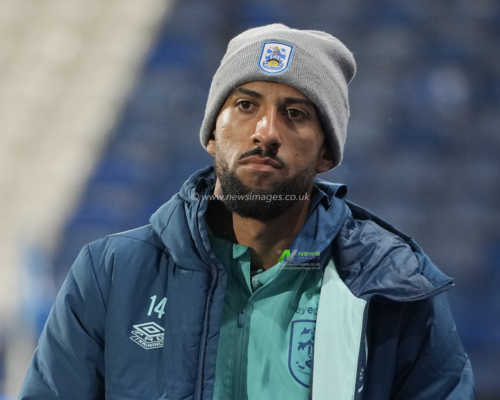 Sorba Thomas #14 of Huddersfield Town arrives at the stadium before the Sky Bet Championship match Huddersfield Town vs Cardiff City at John Smith's Stadium, Huddersfield, United Kingdom, 24th October 2023

(Photo by Steve Flynn/News Images)