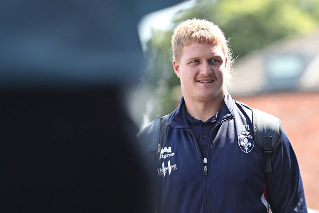 Caius Faatili of Wakefield Trinity before the Betfred Super League Round 14 match Wakefield Trinity vs Leigh Leopards at DIY Kitchens Stadium, Wakefield, United Kingdom, 15th June 2025

(Photo by Sam Eaden/News Images)
