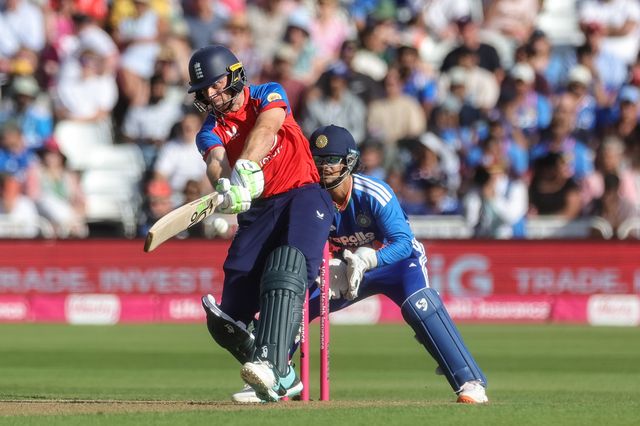 Jos Buttler of England hits a four during the Third Vitality T20 International match England vs India at Trent Bridge, Nottingham, United Kingdom on 07 July 2026

(Photo by Mark Cosgrove/News Images)