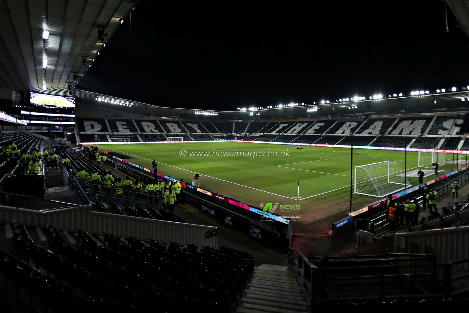 A general view of Pride Park Stadium before the Sky Bet Championship match Derby County vs Sunderland at Pride Park Stadium, Derby, United Kingdom, 21st January 2025

(Photo by Sam Eaden/News Images) 