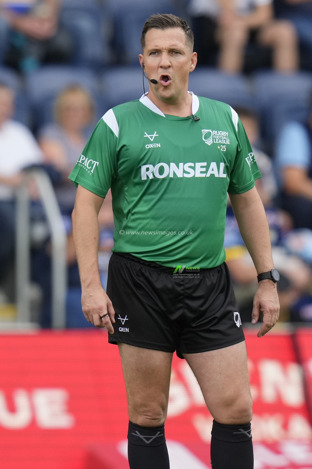 Referee Ben Thaler during the Betfred Super League Round 22 match Leeds Rhinos vs Warrington Wolves at Headingley Stadium, Leeds, United Kingdom, 20th August 2023

(Photo by Steve Flynn/News Images)