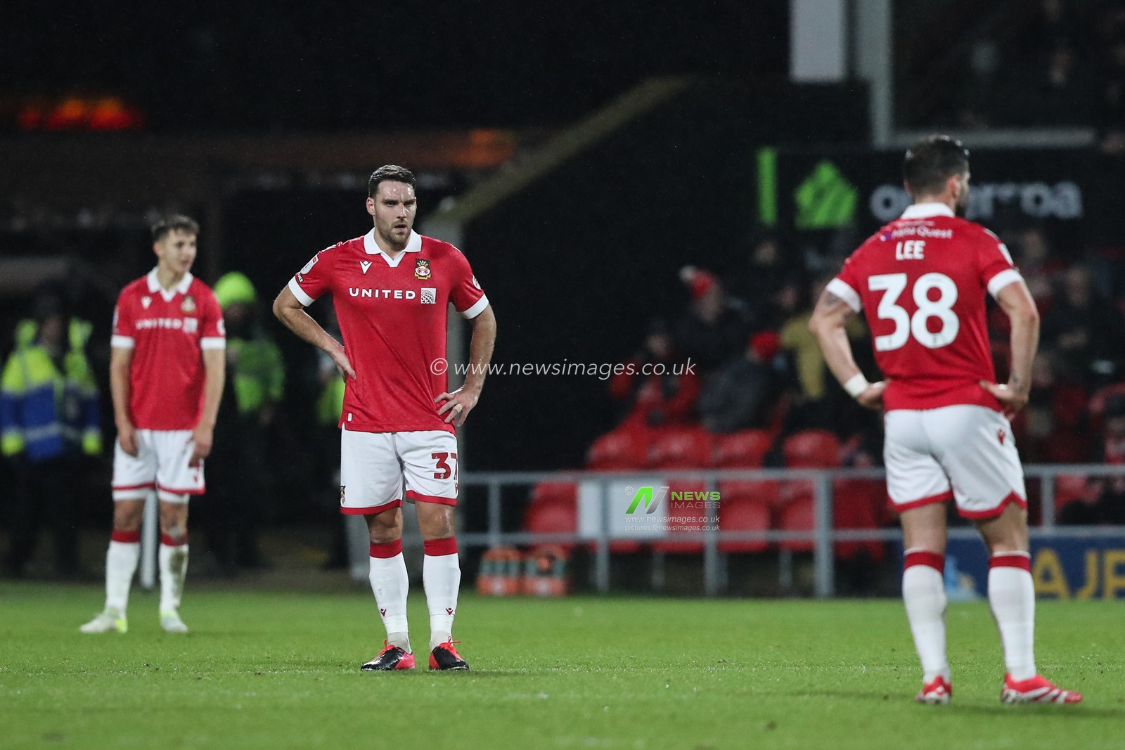 Matthew James of Wrexham reacts to his side conceding a goal to make it 0-2 during the Sky Bet League 1 match Wrexham vs Stevenage at SToK Cae Ras, Wrexham, United Kingdom, 28th January 2025

(Photo by Gareth Evans/News Images)