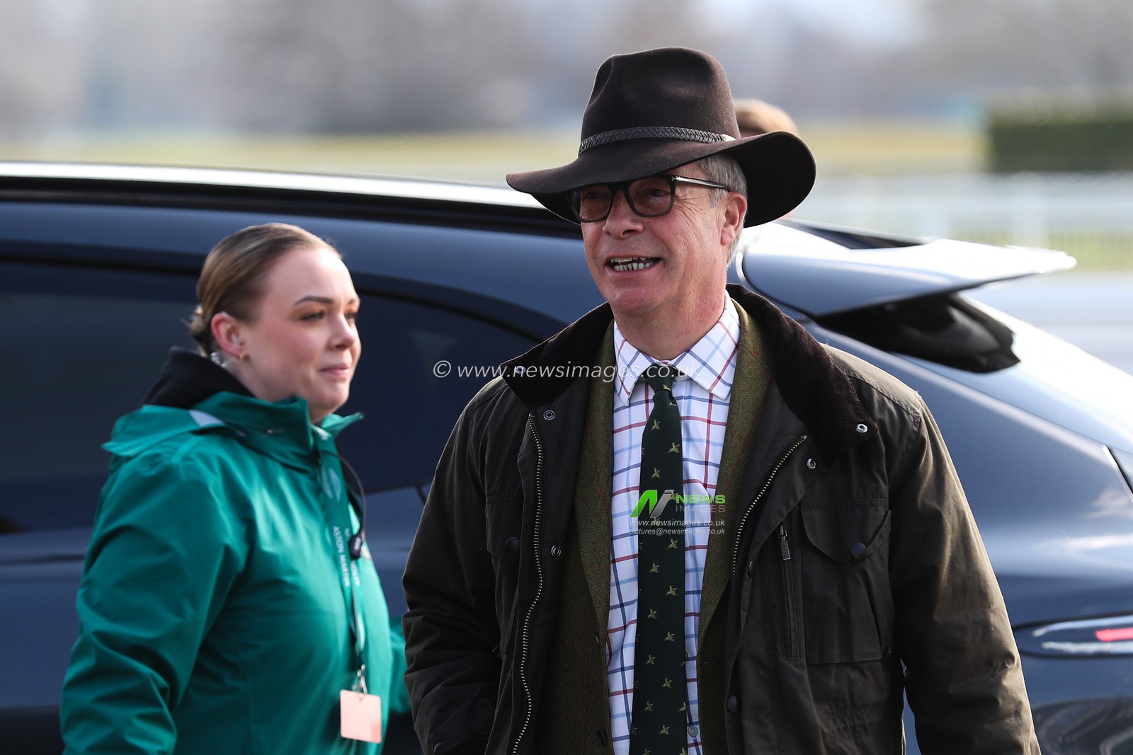 Nigel Farage member of Parliament arrives ahead of Cheltenham Festival 2025 Gold Cup Day at Cheltenham Racecourse, Cheltenham, United Kingdom, 14th March 2025

(Photo by Gareth Evans/News Images)