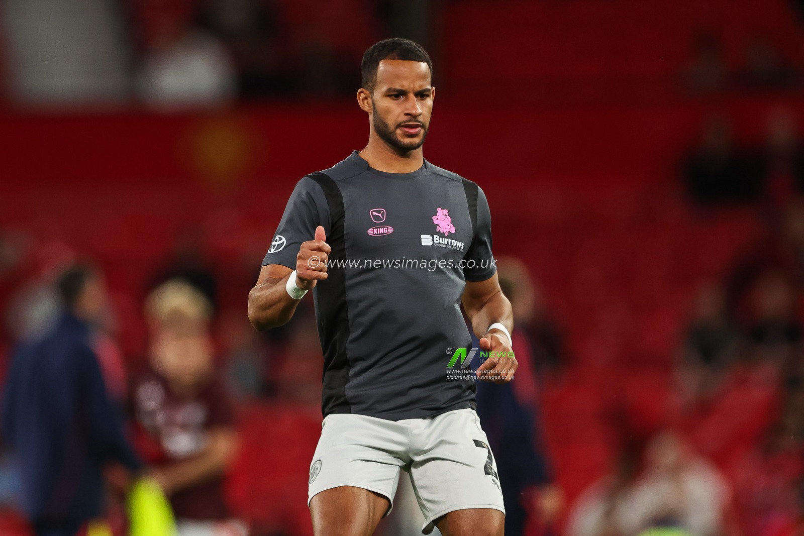 Barry Cotter of Barnsley during the pre-game warmup ahead of the Carabao Cup 3rd Round match Manchester United vs Barnsley at Old Trafford, Manchester, United Kingdom, 17th September 2024

(Photo by Mark Cosgrove/News Images)