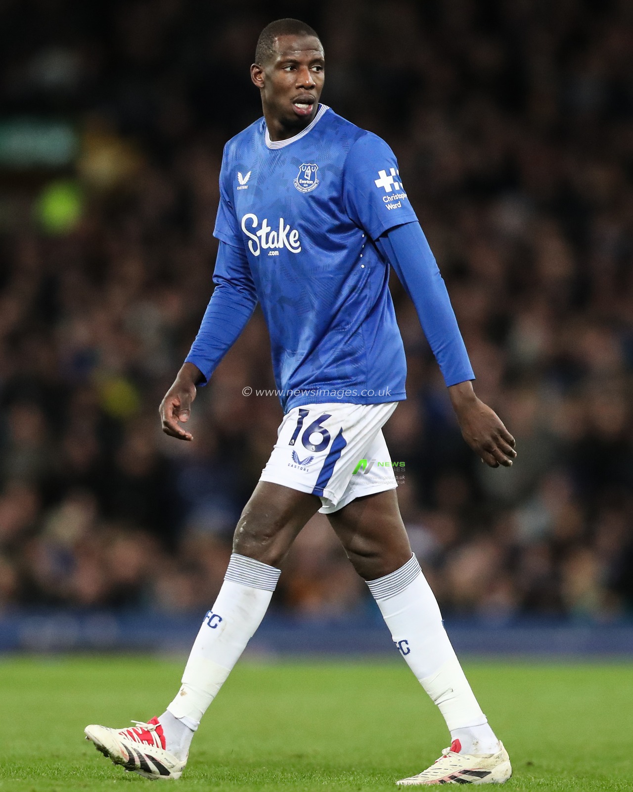 Abdoulaye DoucourÃ© of Everton during the Premier League match Everton vs Nottingham Forest at Goodison Park, Liverpool, United Kingdom, 29th December 2024

(Photo by Gareth Evans/News Images)