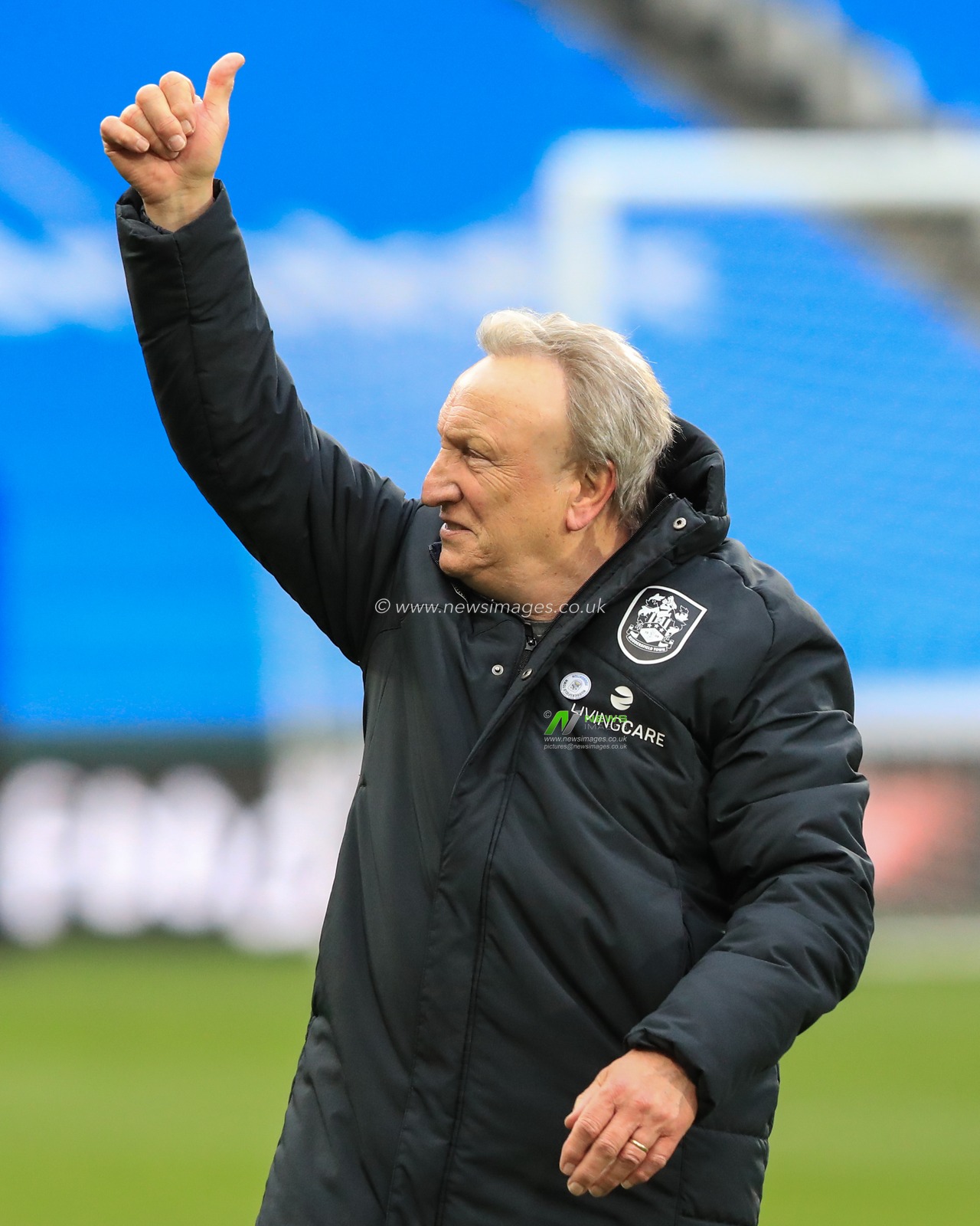 Neil Warnock manager of Huddersfield Town gives the thumbs up after winning 4-2 during the Sky Bet Championship match Huddersfield Town vs Middlesbrough at John Smith's Stadium, Huddersfield, United Kingdom, 1st April 2023

(Photo by Alfie Cosgrove/News Images)