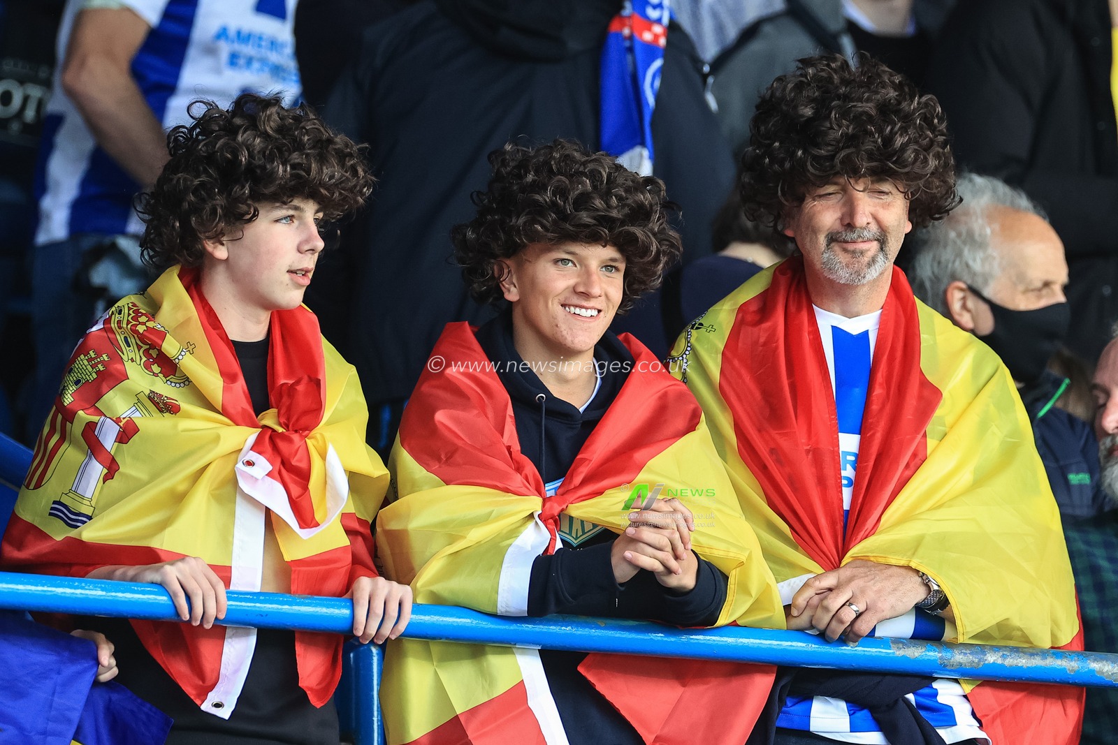 Brighton fans arrive at Elland Road
