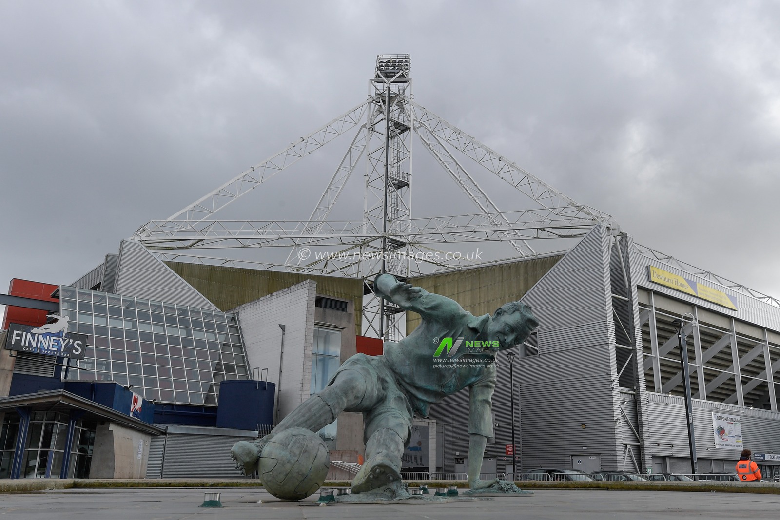 The Splash Statue of Sir Tom Finney outside Deepdale
