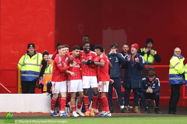 Morgan Gibbs-White of Nottingham Forest celebrates his goal to make it  1-0 during the Premier League match Nottingham Forest vs Crystal Palace at City Ground, Nottingham, United Kingdom, 1st February 2026

(Photo by Alfie Cosgrove/News Images)