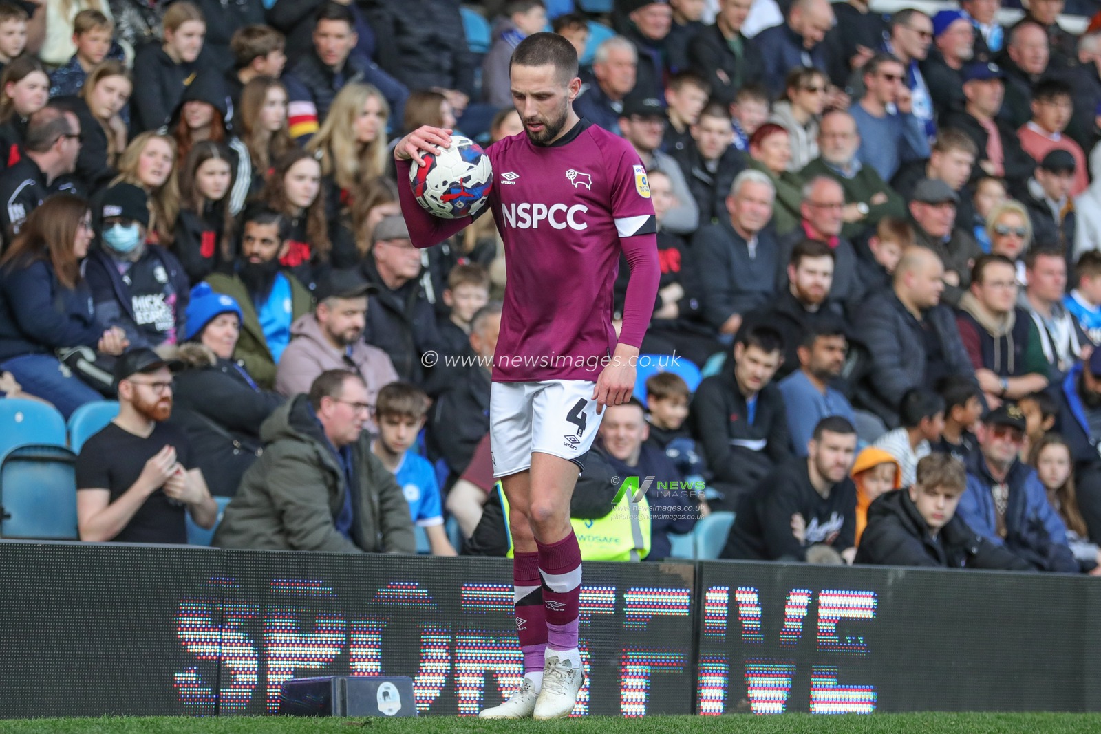 Conor Hourihane #4 of Derby County during the Sky Bet League 1 match Peterborough vs Derby County at Weston Homes Stadium, Peterborough, United Kingdom, 25th March 2023

(Photo by Alfie Cosgrove/News Images)