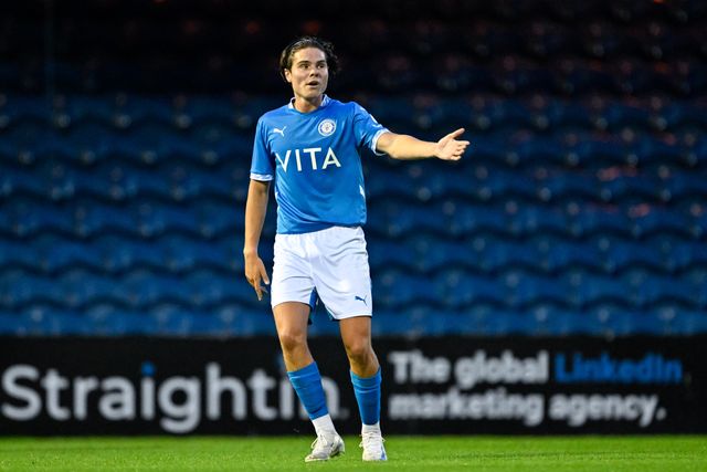 Cody Johnson of Stockport County during the Pre-season friendly match Stockport County vs Blackburn Rovers at Edgeley Park Stadium, Stockport, United Kingdom, 2nd August 2024

(Photo by Cody Froggatt/News Images)