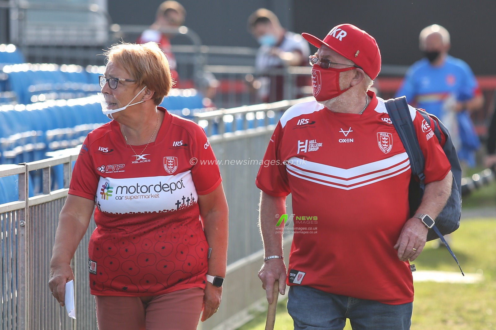 Hull KR fans start to arrive at the new South stand at Hull College Craven Park