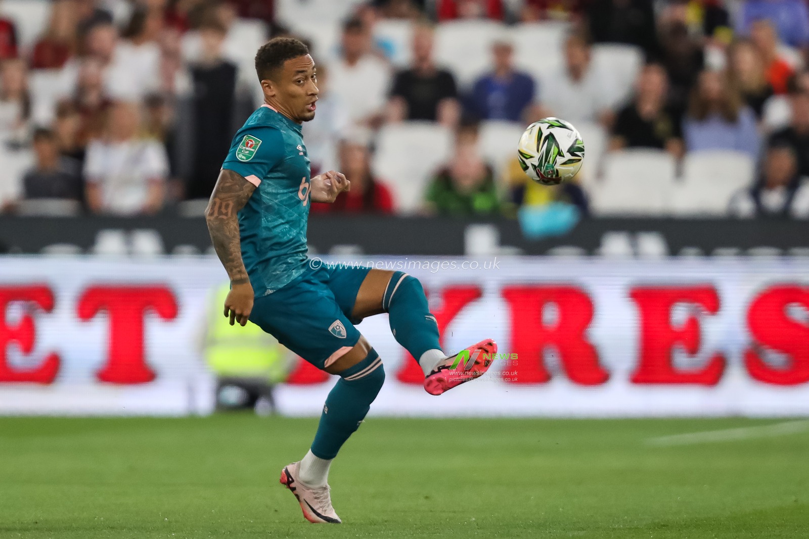 Marcus Tavernier of Bournemouth in action during the Carabao Cup match West Ham United vs Bournemouth at London Stadium, London, United Kingdom, 28th August 2024

(Photo by Izzy Poles/News Images)