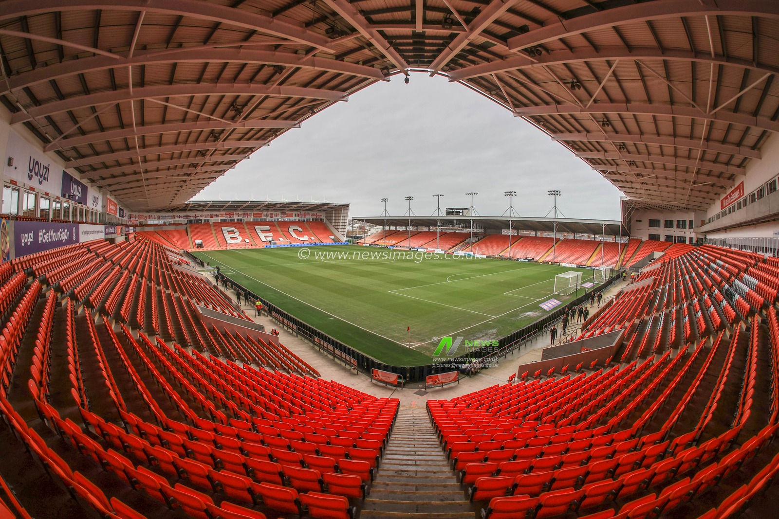 A general view of Bloomfield Road ahead of this afternoons Sky Bet Championship fixture,  Blackpool v Bristol City