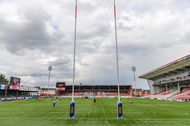 General view of Kingsholm Stadium during the Gallagher Premiership match Gloucester vs Sale Sharks at Kingsholm Stadium, Gloucester, United Kingdom on 08 May 2026

(Photo by Alex Williamson/News Images)