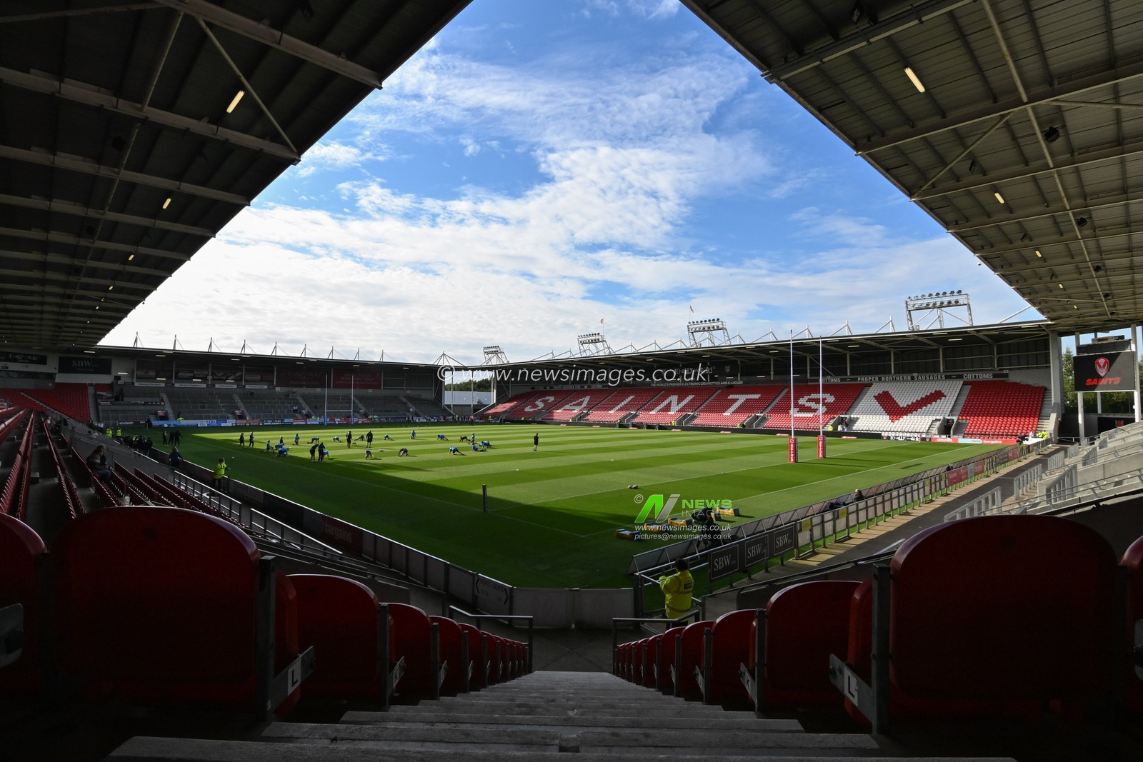A general view of the Totally Wicked Stadium during the Betfred Women's Super League match St Helens women v Barrow Raiders Ladies at Totally Wicked Stadium, St Helens, United Kingdom, 13th September 2024

(Photo by Cody Froggatt/News Images)