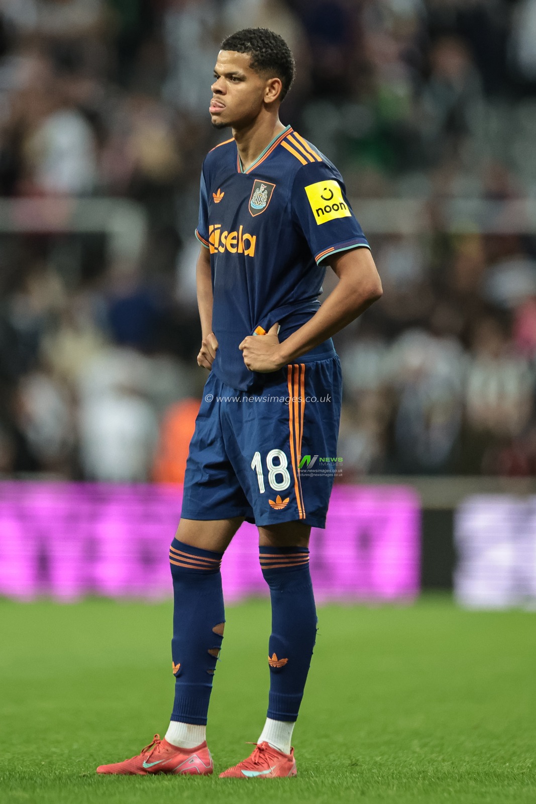 William Osula of Newcastle Untied during the Pre-season friendly Newcastle United vs Espanyol at St. James's Park, Newcastle, United Kingdom, 8th August 2025

(Photo by Mark Cosgrove/News Images)