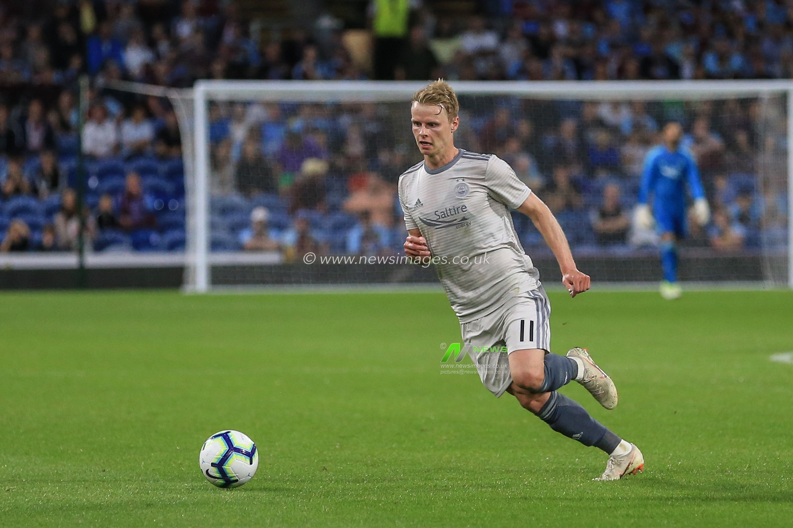 2nd August 2018, Turf Moor, Burnley, England; UAFA Europa League Qualifying Second Round Burnley v Aberdeen; Gary Mackay-Steven of Aberdeen