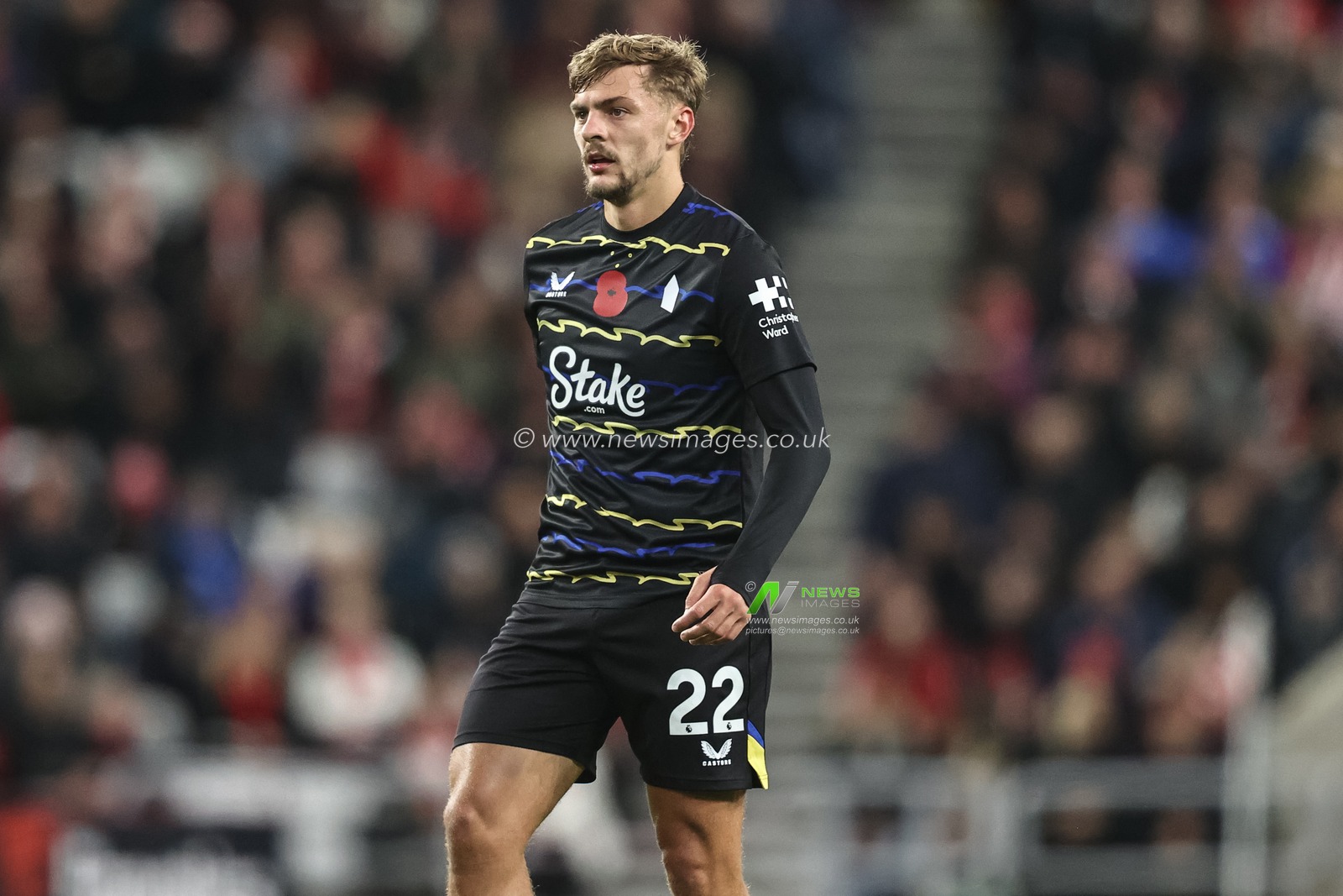 Kiernan Dewsbury-Hall of Everton during the Premier League match Sunderland vs Everton at Stadium Of Light, Sunderland, United Kingdom, 3rd November 2025

(Photo by Alfie Cosgrove/News Images)

*** GER AUT SUI OUT ***