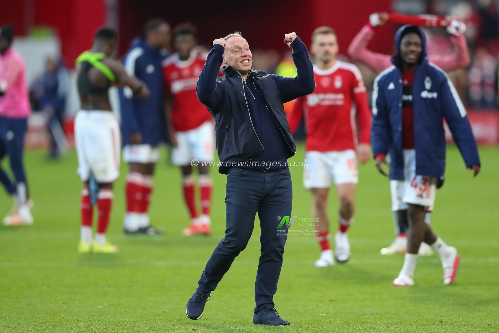Steve Cooper manager of Nottingham Forest celebrates his teams win after the Premier League match Nottingham Forest vs Aston Villa at City Ground, Nottingham, United Kingdom, 5th November 2023

(Photo by Gareth Evans/News Images)