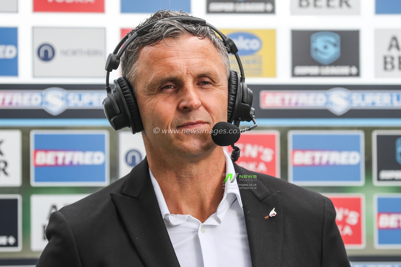 Paul Rowley Head Coach of Salford Red Devils gives an interview after the Betfred Super League Round 13 match Salford Red Devils vs London Broncos at Salford Community Stadium, Eccles, United Kingdom, 2nd June 2024

(Photo by Gareth Evans/News Images)