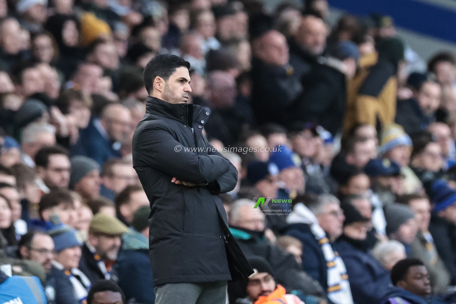 Mikel Arteta manager of Arsenal reacts during the Premier League match Leeds United vs Arsenal at Elland Road, Leeds, United Kingdom, 31st January 2026

(Photo by Mark Cosgrove/News Images)