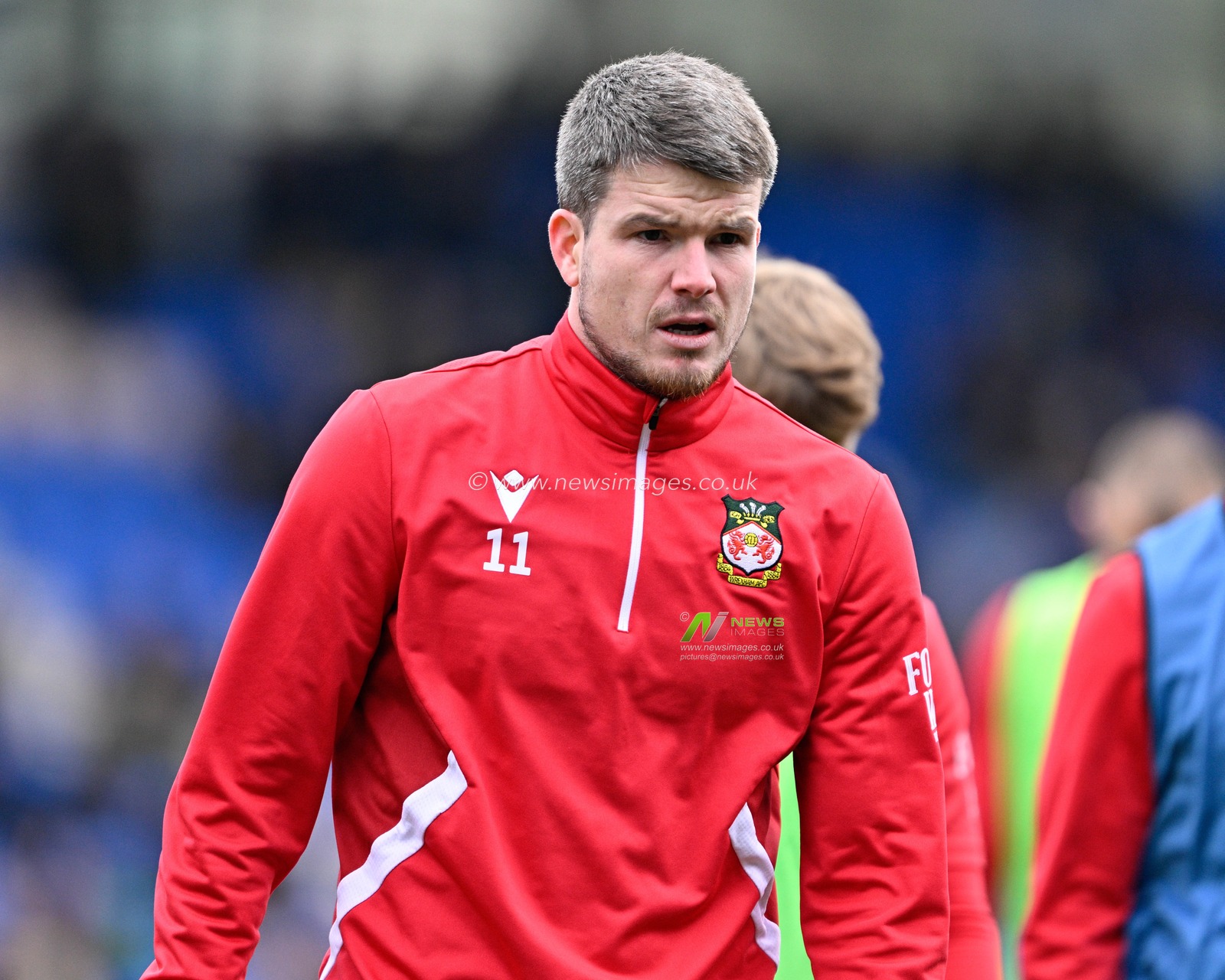 Liam McAlinden of Wrexham warms up ahead of the match, during the Emirates FA Cup Third Round match Shrewsbury Town vs Wrexham at Croud Meadow, Shrewsbury, United Kingdom, 7th January 2024

(Photo by Cody Froggatt/News Images)