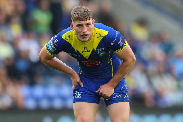 Matty Nicholson of Warrington Wolves during the Betfred Super League Round 25 match Warrington Wolves vs St Helens at Halliwell Jones Stadium, Warrington, United Kingdom, 7th September 2024

(Photo by Gareth Evans/News Images)