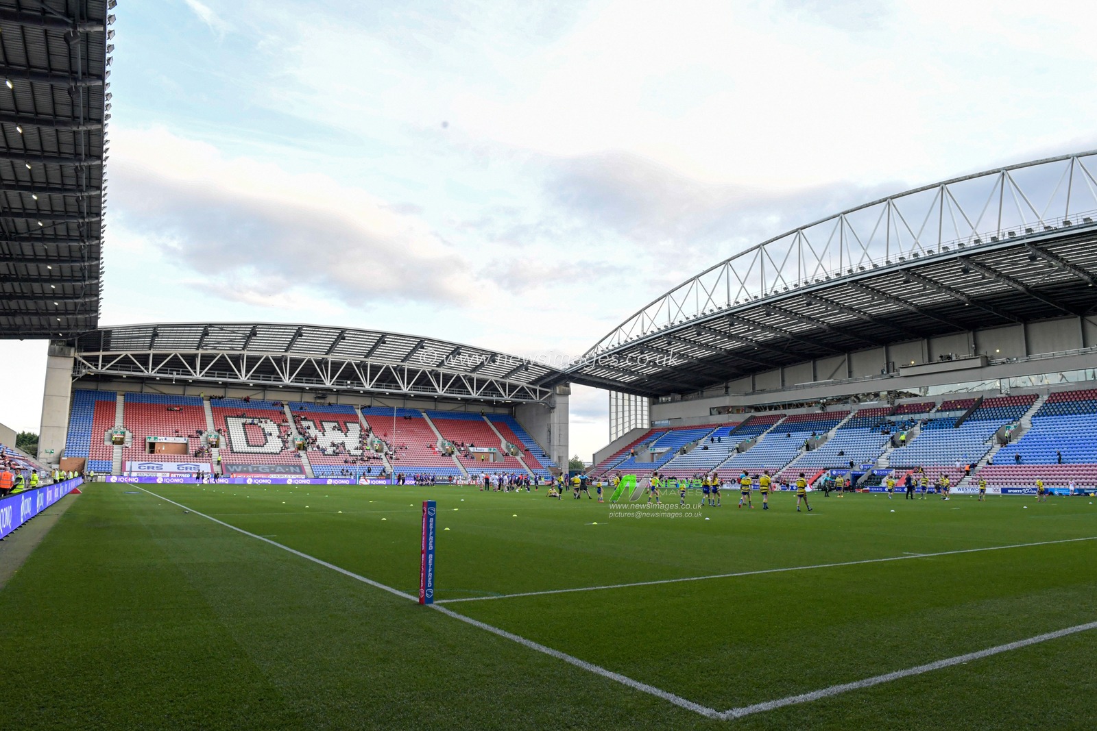 A general view of the DW stadium, the home of Wigan Warriors