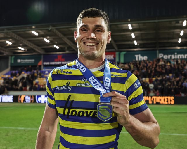 Betfred player of the match Sam Stone of Warrington Wolves during the Betfred Super League Round 4 match York Knights vs Warrington Wolves at LNER Community Stadium, York, United Kingdom on 06 March 2026

(Photo by Mark Cosgrove/News Images)