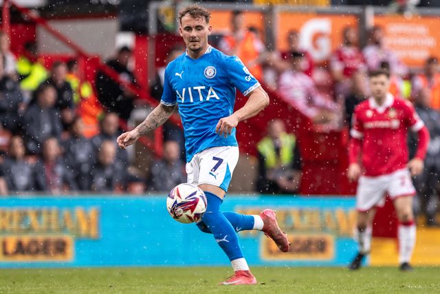 Stockport County's Jack Diamond during the Sky Bet League 1 match Wrexham vs Stockport County at SToK Cae Ras, Wrexham, United Kingdom, 22nd March 2025

(Photo by Nik Mesney/News Images)