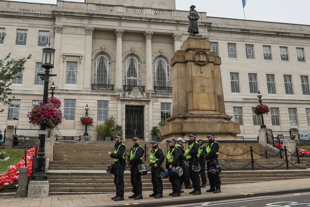 Anti-racism protest Barnsley Town Centre
