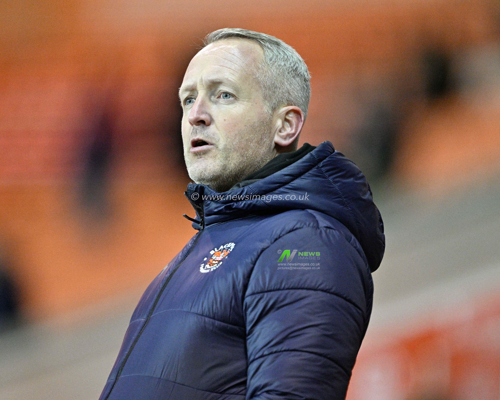Neil Critchley Manager of Blackpool reacts, during the Bristol Street Motors Trophy match Blackpool vs Burton Albion at Bloomfield Road, Blackpool, United Kingdom, 10th January 2024

(Photo by Cody Froggatt/News Images)
