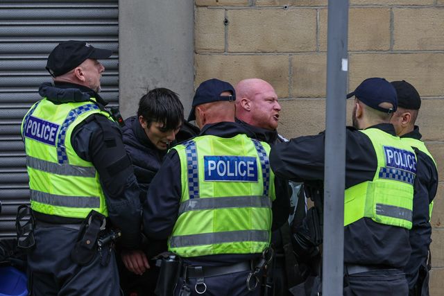 Anti-racism protest Barnsley Town Centre