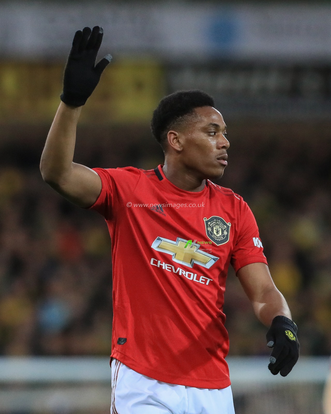 27th October 2019, Carrow Road, Norwich, England; Premier League, Norwich City v Manchester United : Anthony Martial (9) of Manchester United during the game

Credit: Mark Cosgrove/News Images