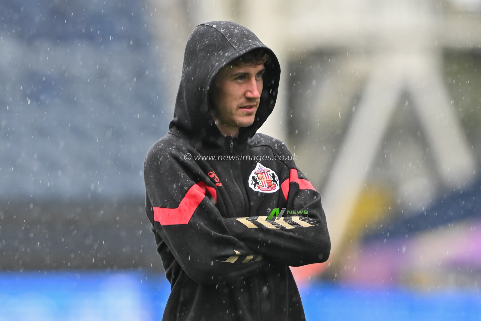 Trai Hume of Sunderland inspects the pitch ahead of the Carabao Cup match Preston North End vs Sunderland at Deepdale, Preston, United Kingdom, 13th August 2024

(Photo by Cody Froggatt/News Images)
