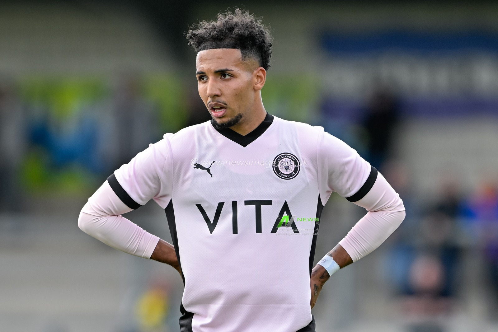 Odin Bailey of Stockport County during the Pre-season friendly match Chester vs Stockport County at Deva Stadium, Chester, United Kingdom, 6th July 2024

(Photo by Cody Froggatt/News Images)
