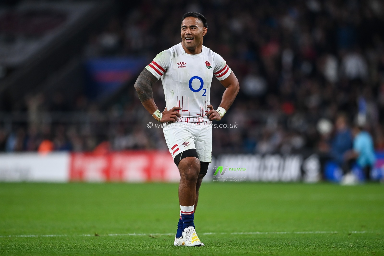 Manu Tuilagi of England is all smiles during the Autumn internationals match England vs Japan at Twickenham Stadium, Twickenham, United Kingdom, 12th November 2022

(Photo by Craig Thomas/News Images)
