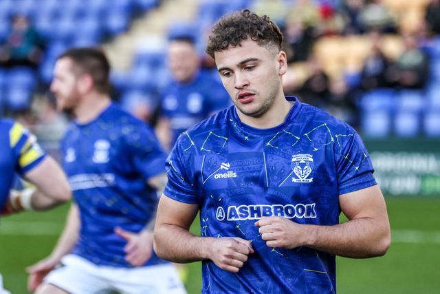 Cai Taylor-Wray of Warrington Wolves in the pre-game warm up during the Betfred Super League Round 3 match Warrington Wolves vs Wakefield Trinity at The Halliwell Jones Stadium, Warrington, United Kingdom on 28 February 2026

(Photo by Alfie Cosgrove/News Images)