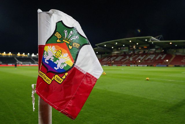 A general view of the corner flag at SToK Cae Ras, Home of Wrexham, ahead of the Sky Bet League 1 match Wrexham vs Barnsley at SToK Cae Ras, Wrexham, United Kingdom, 3rd December 2024

(Photo by Craig Thomas/News Images)