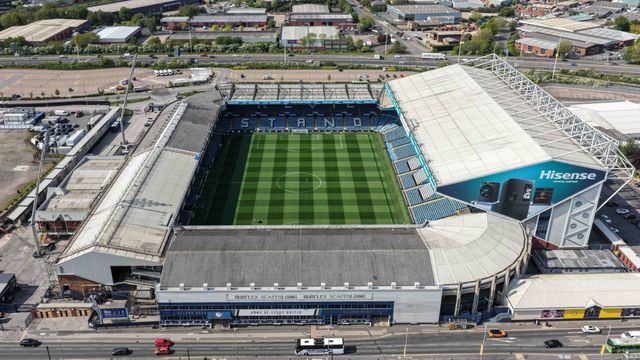 An aerial view of Elland Road during the Premier League match Leeds United vs Burnley at Elland Road, Leeds, United Kingdom on 01 May 2026

(Photo by Mark Cosgrove/News Images)