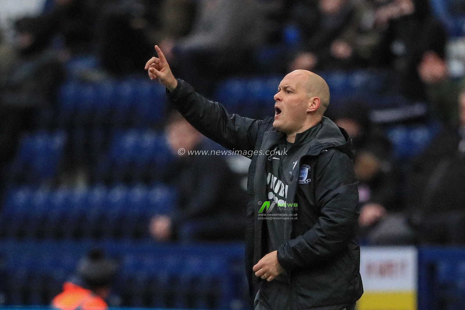 1st February 2020, Deepdale, Preston, England; Sky Bet Championship, Preston North End v Swansea City : Alex Neil  manager of Preston North End gives his team instructions