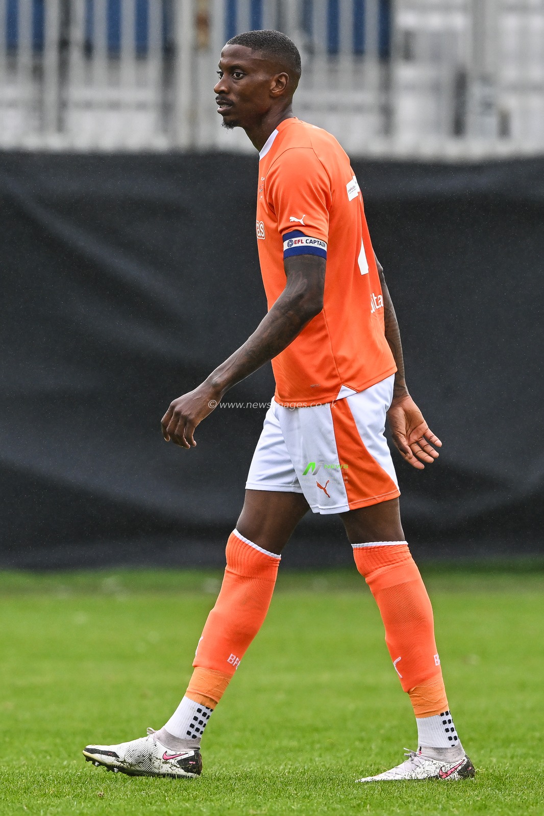 Marvin Ekpiteta #21 of Blackpool during the Pre-season friendly match Barrow vs Blackpool at SO Legal Stadium, Barrow-in-Furness, United Kingdom, 22nd July 2023

(Photo by Craig Thomas/News Images)