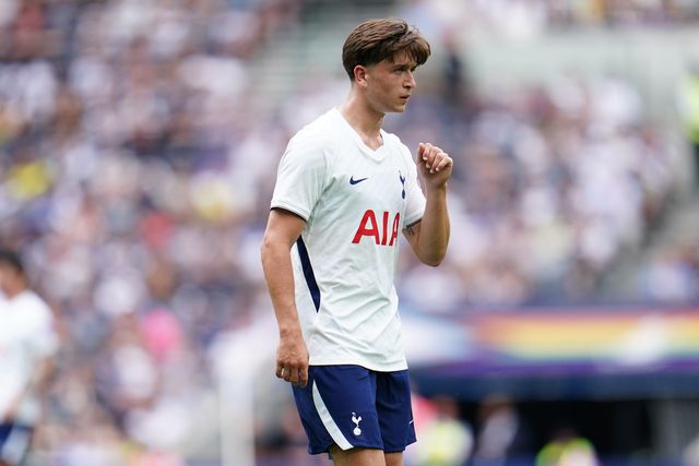 Mikey Moore of Tottenham Hotspur during the pre-season friendly match Tottenham Hotspur vs Hoffenheim at Tottenham Hotspur Stadium, London, United Kingdom on 15 August 2026

(Photo by Harvey Murphy/News Images)