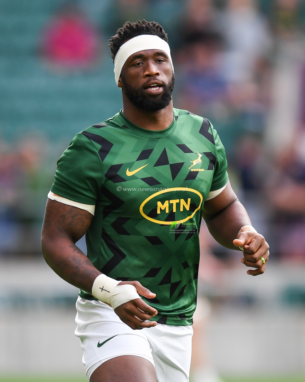 Siya Kolisi of South Africa during pre match warm up ahead of the International match South Africa vs New Zealand at Twickenham Stadium, Twickenham, United Kingdom, 25th August 2023

(Photo by Mike Jones/News Images)